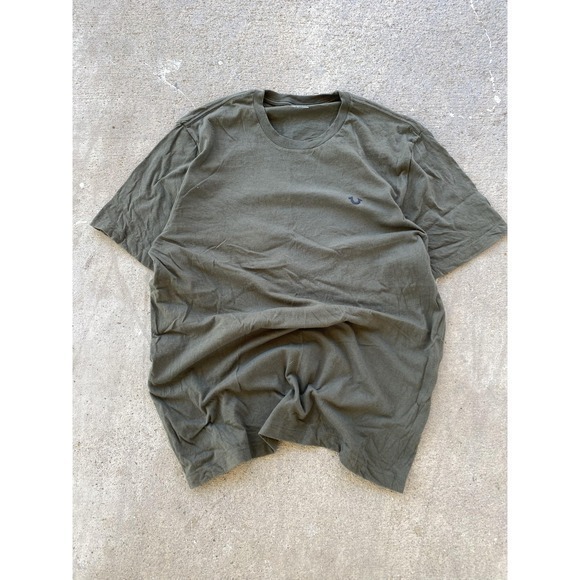 True Religion Other - True Religion Shirt Mens XL Olive Green Graphic Tee Crewneck Casual Logo Cotton